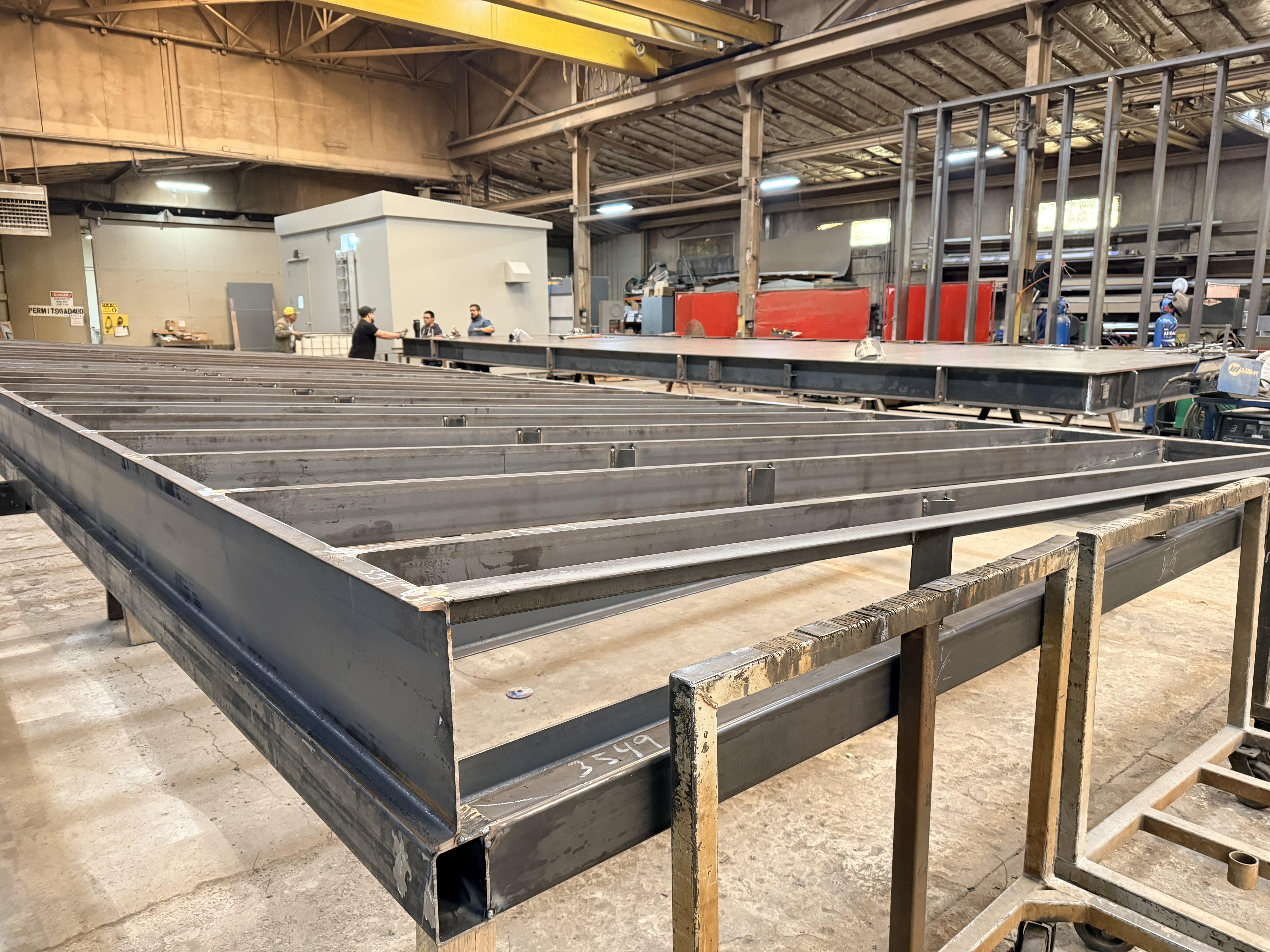 Welded steel frame