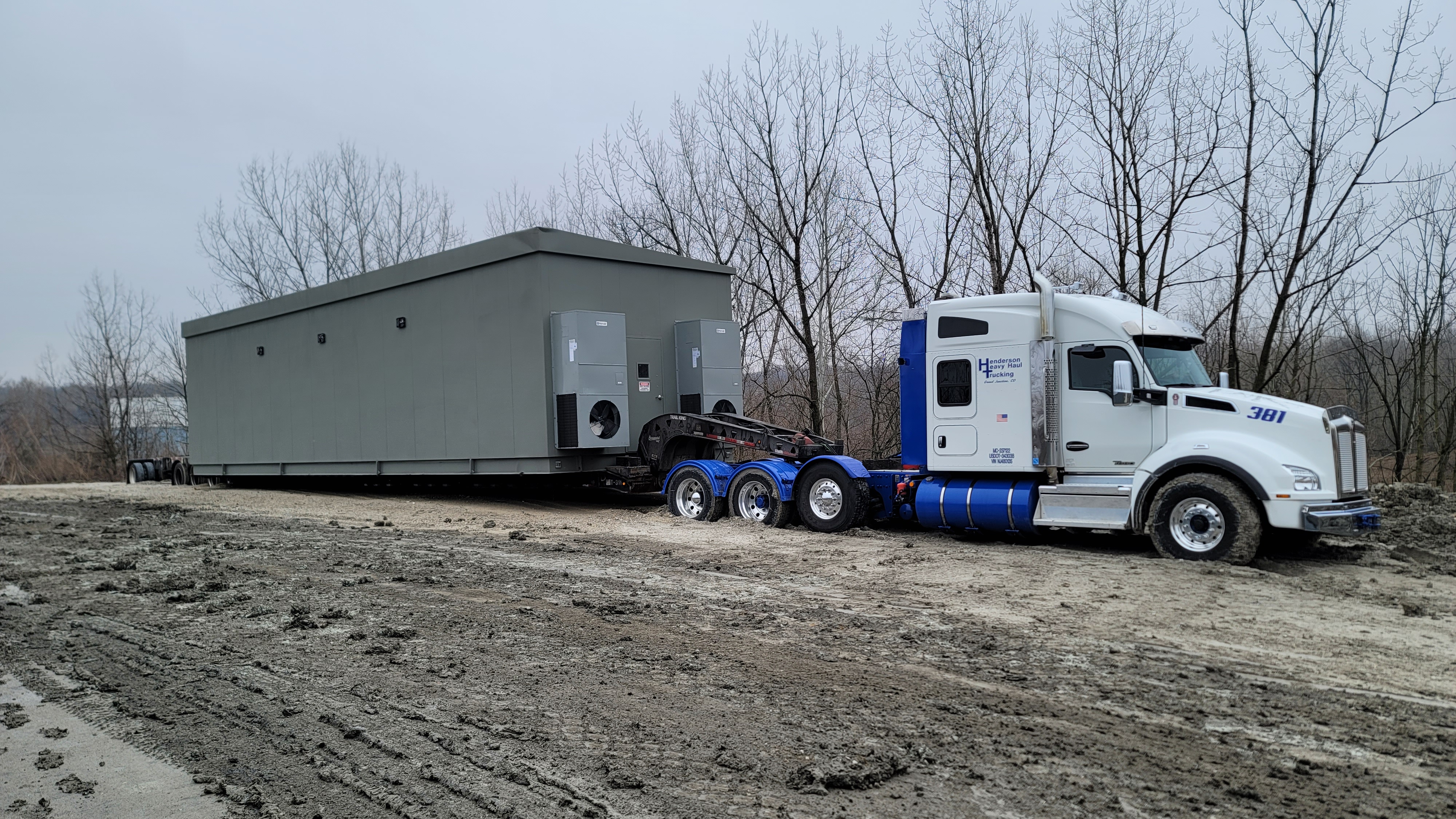 Transit module on trailer