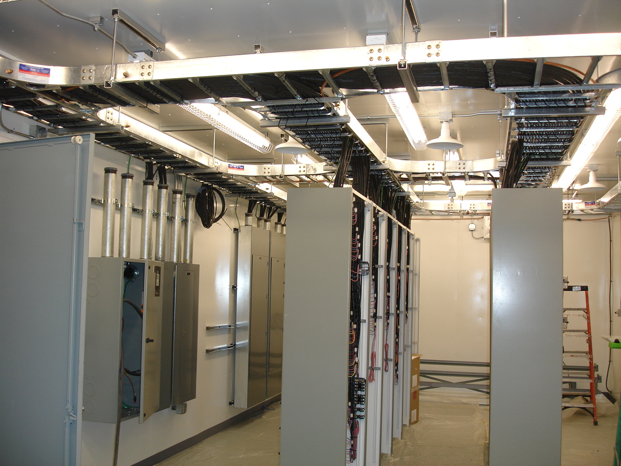 Interior cable trays